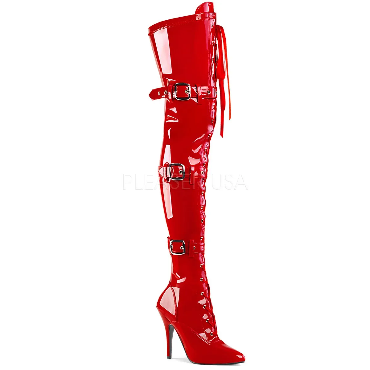 5" Ribbon Stretch Thigh Boot (SEDUCE-3028)