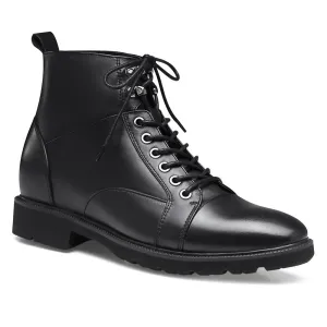 7.5 CM / 2.95 Inches CMR CHAMARIPA Black Height Increasing Boots - Elevate Your Style by 2.95 Inches