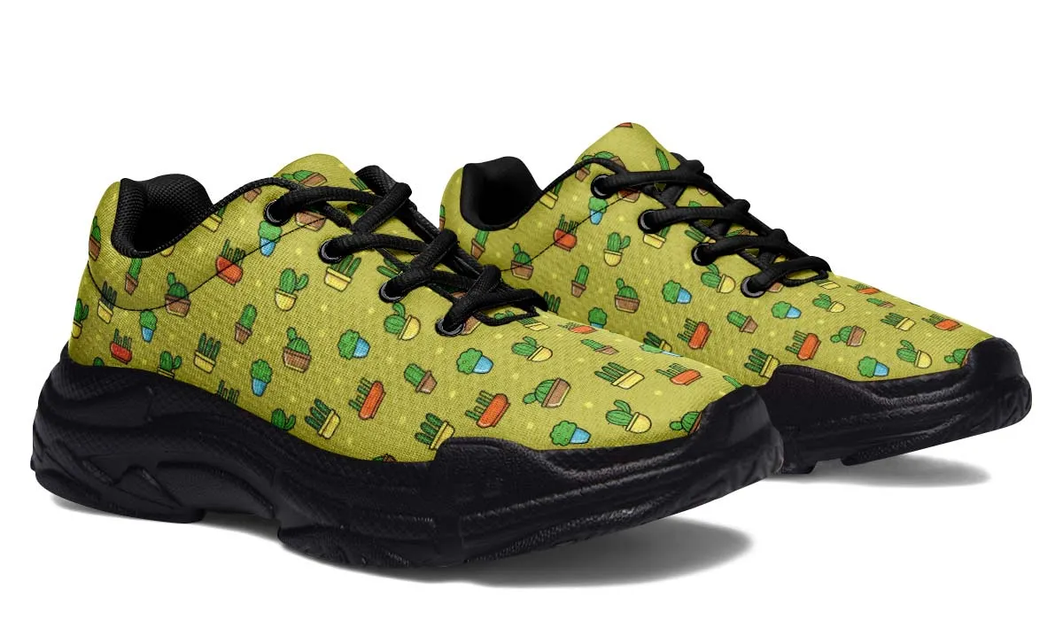 8 Bit Potted Plants Chunky Sneakers