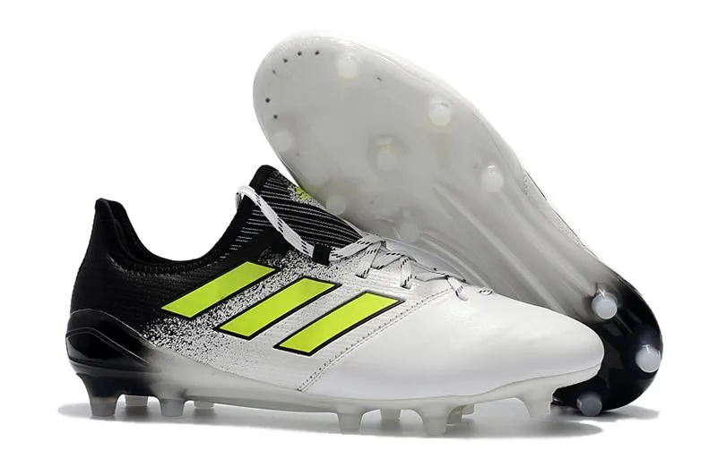 Adidas ACE FG Football Shoes White/Black/Green