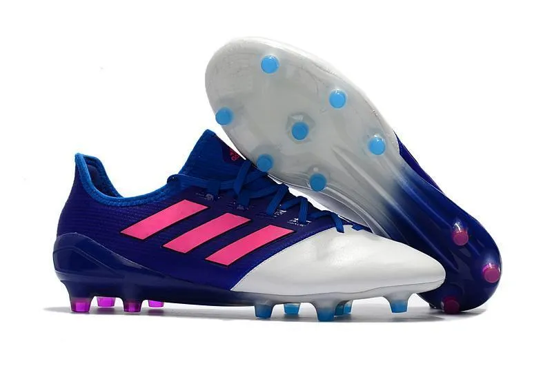 Adidas ACE Series FG Soccers Shoes Blue/White/Pink