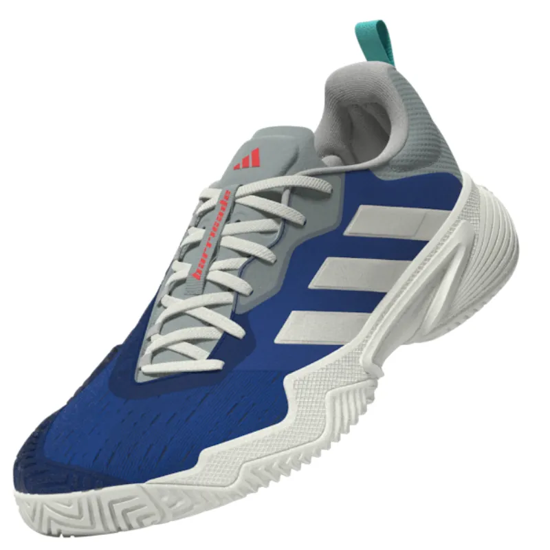 Adidas Barricade Mens Tennis Shoes - Team Royal Blue / Off White / Bright Red