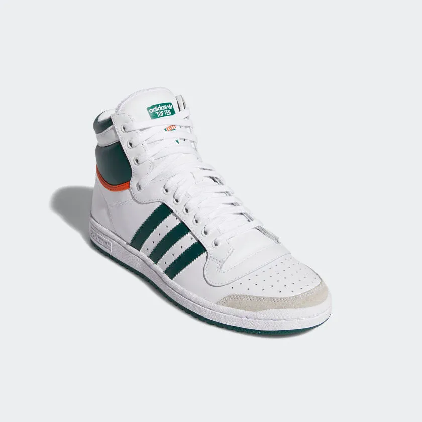 Adidas Original TOP TEN HI Men's - FTWWHT/CGREEN/ORANGE