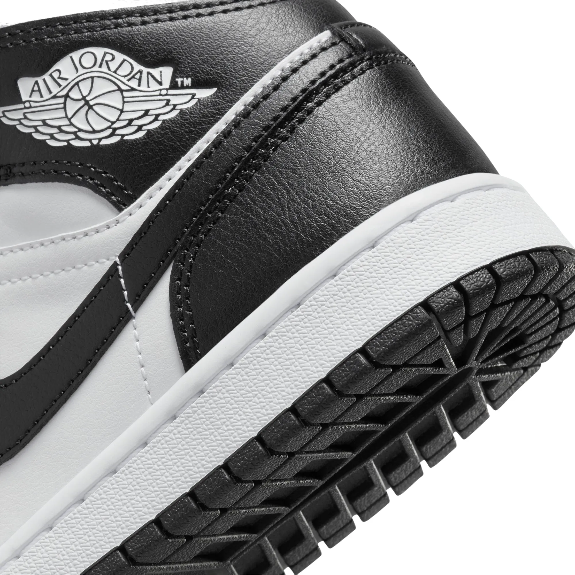 Air Jordan 1 Womens Mid Shoes 'White/Black'