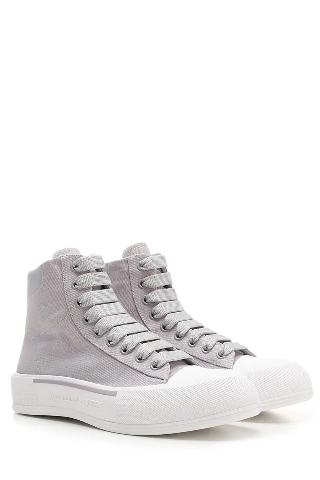 Alexander McQueen Logo Embossed High-Top Sneakers