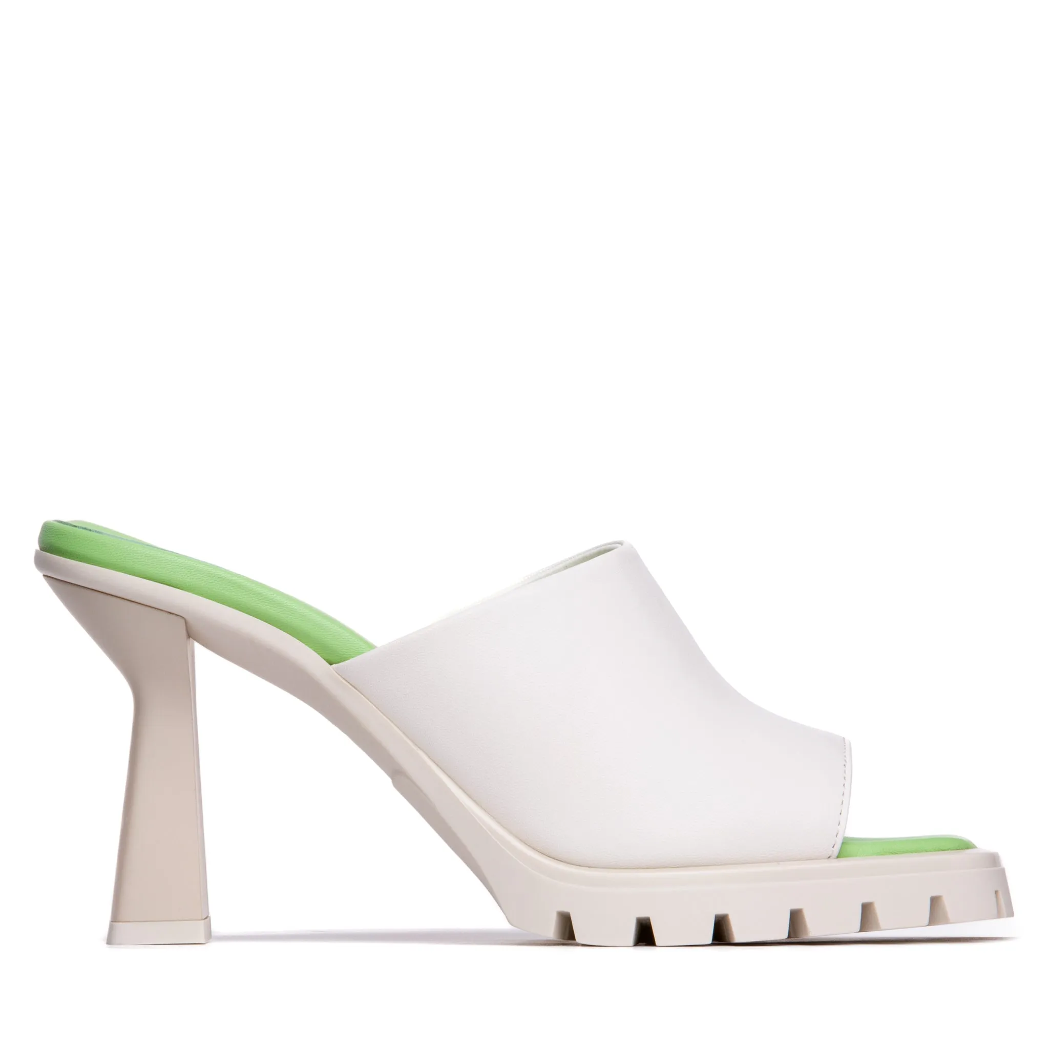 Amy Off-White Leather Sandal