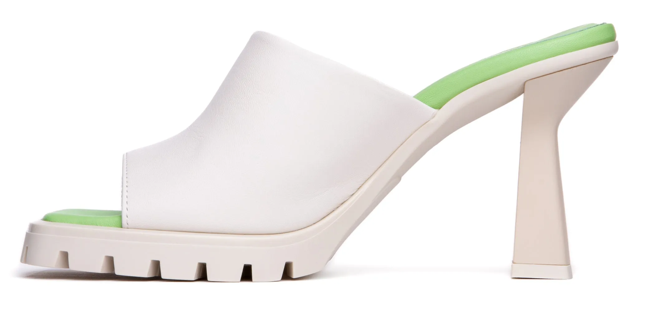 Amy Off-White Leather Sandal