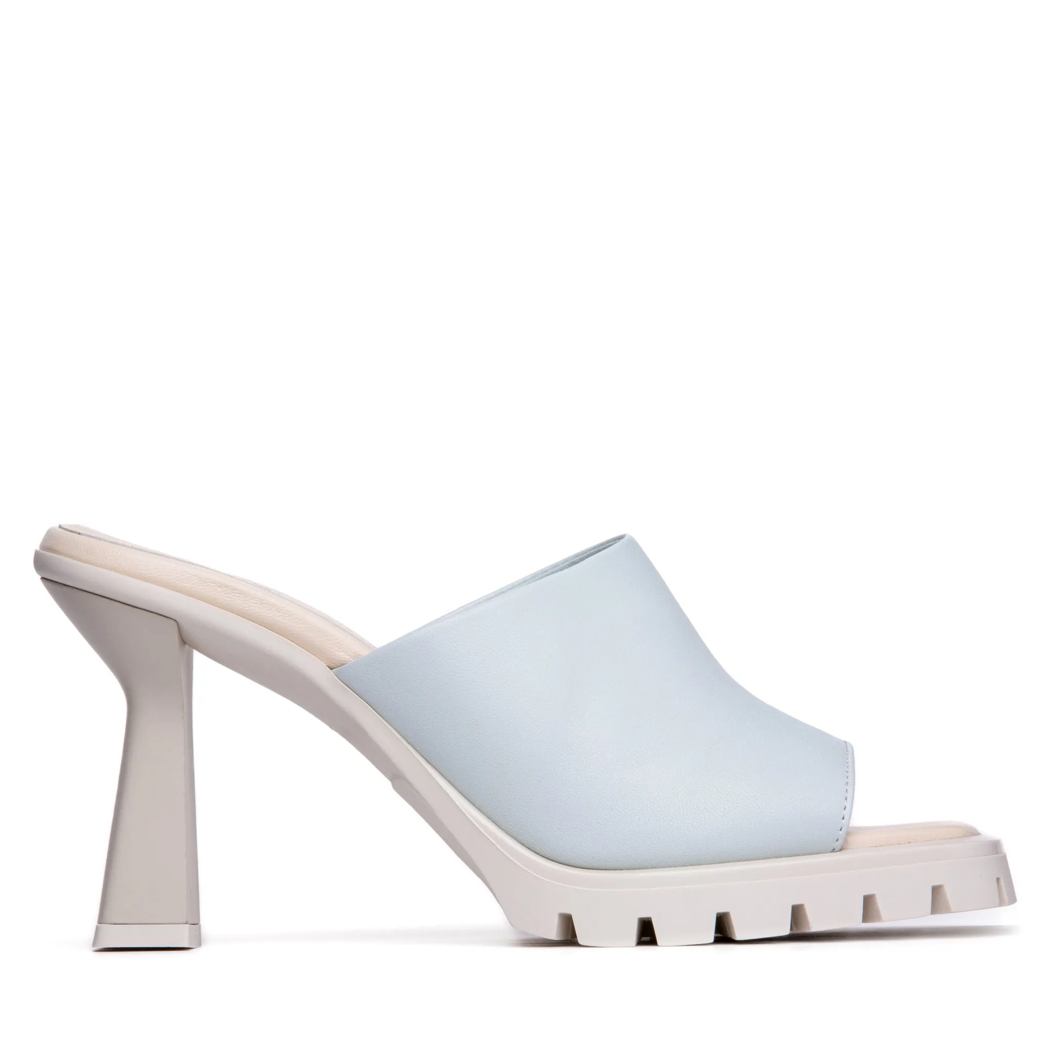 Amy Off-White Leather Sandal