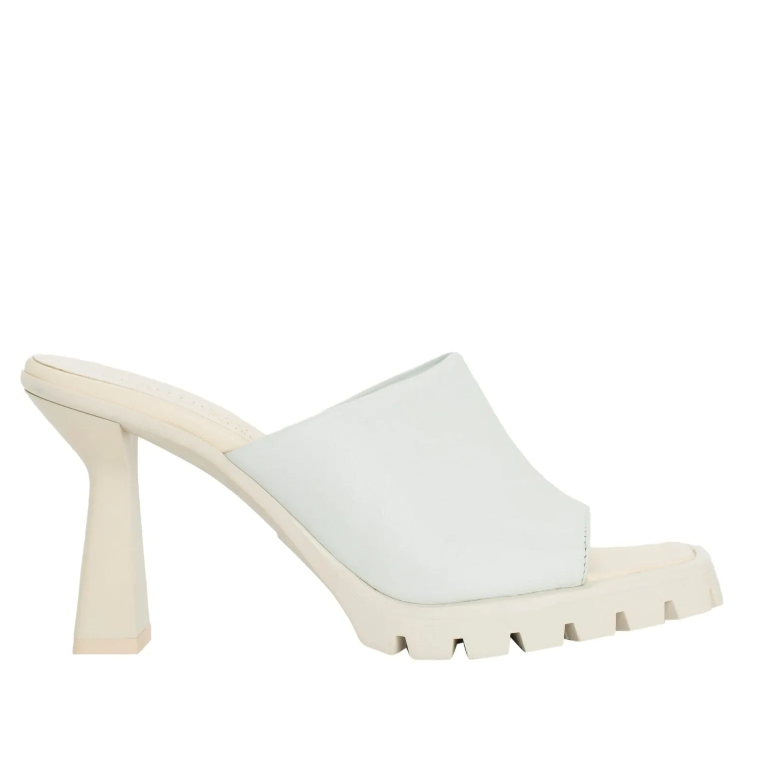 Amy Off-White Leather Sandal