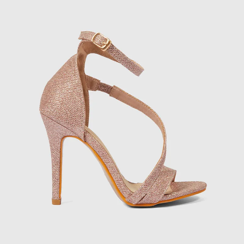 Ankle Strap Open Toe Stilettos Heeled Sandals