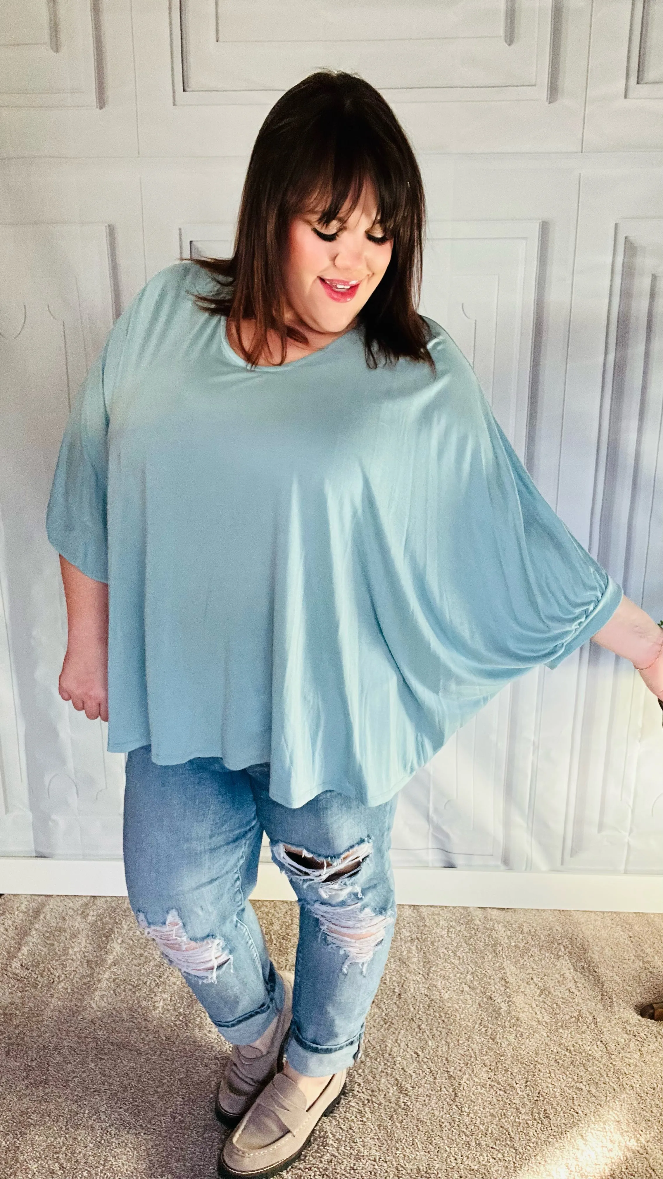 Aqua Dolman Modal Knit Top