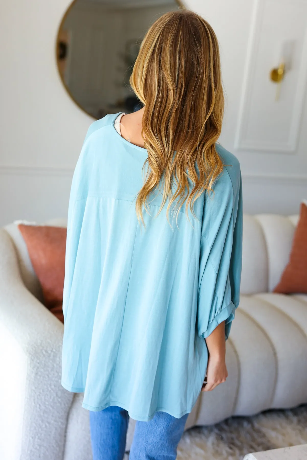 Aqua Dolman Modal Knit Top