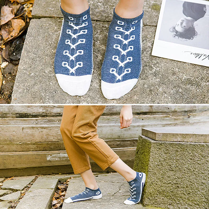 Atmungsaktive flache Socken aus Baumwolle mit Deodorant