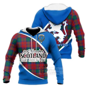 Auchinleck (Affleck) Family Crest Tartan Knitted Hoodie Celebrate Saint Andrew's Day in Style