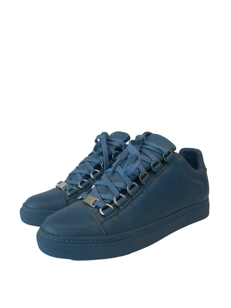 Balenciaga Blue Leather High Top Sneakers. Size: 35