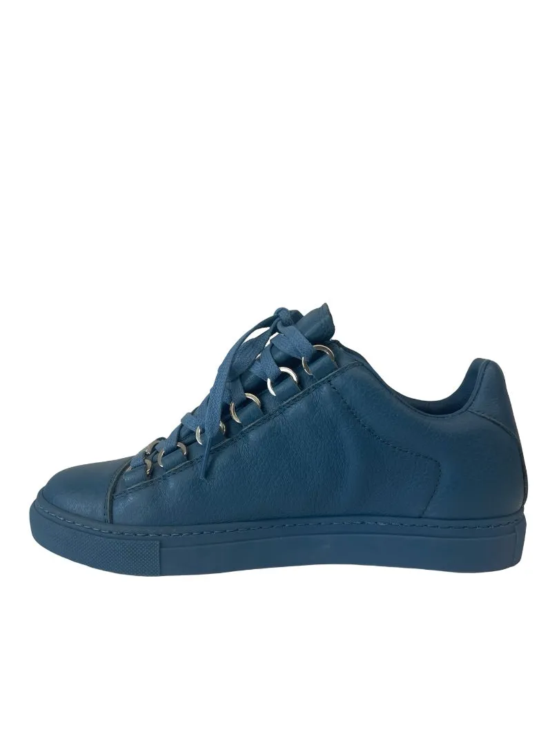 Balenciaga Blue Leather High Top Sneakers. Size: 35