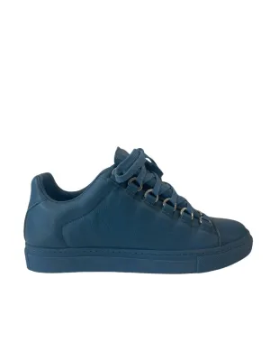 Balenciaga Blue Leather High Top Sneakers. Size: 35