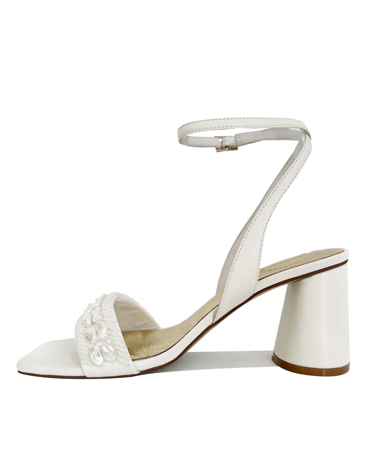 BEYOND - IVORY PEARL SHELL BRIDAL HEELS - SALE!