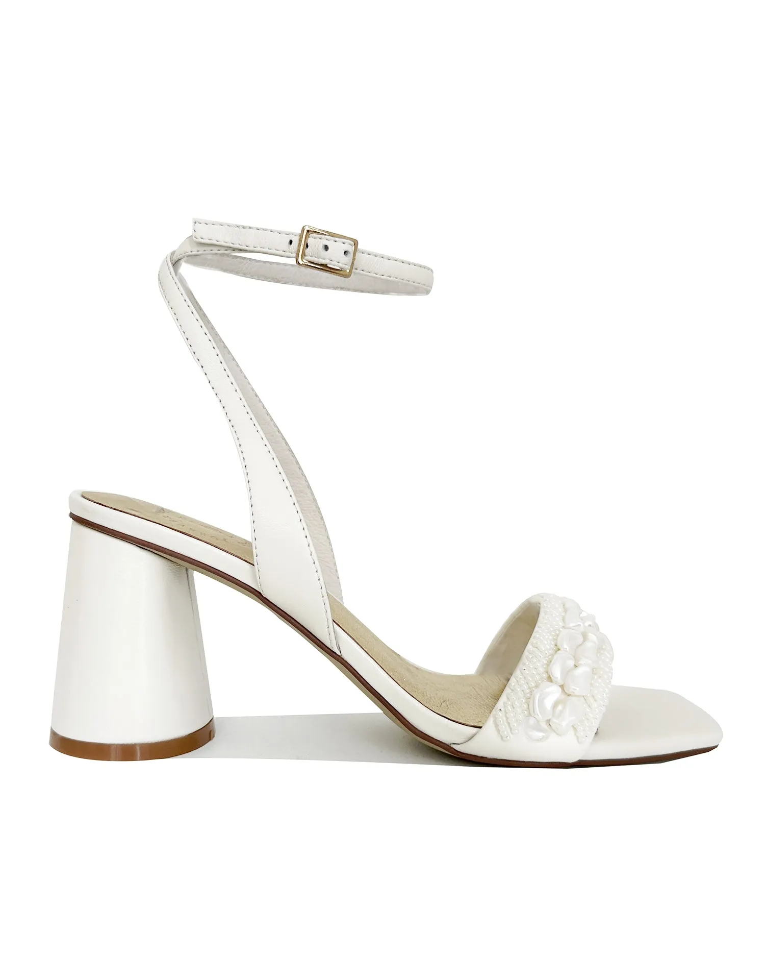 BEYOND - IVORY PEARL SHELL BRIDAL HEELS - SALE!