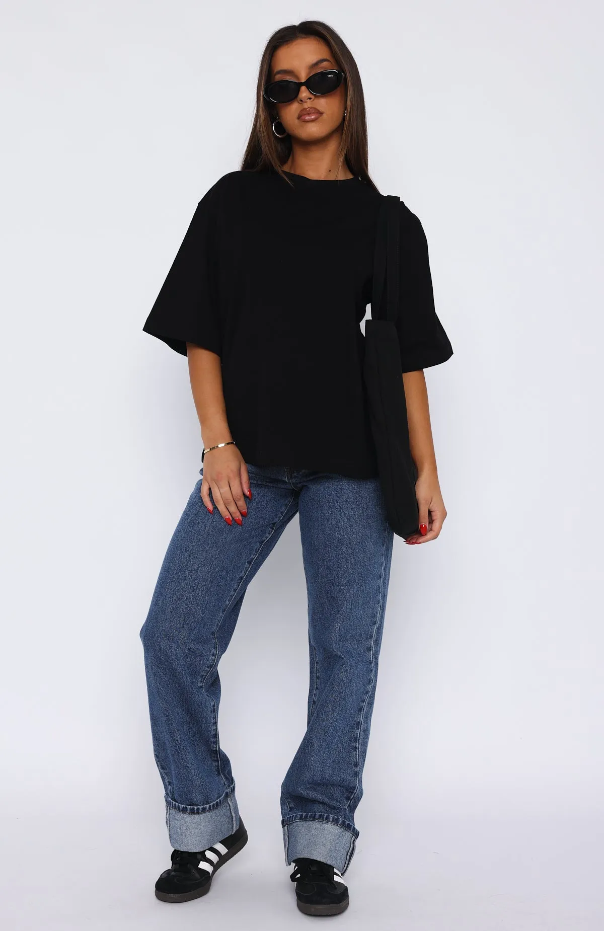 Blair High Rise Wide Leg Jeans Dark Blue