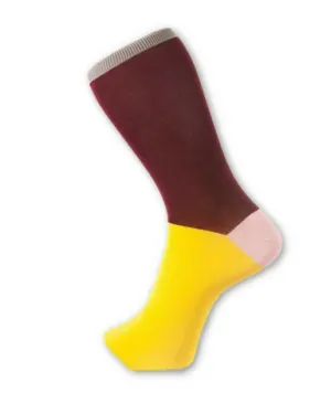 Block Colour Sock in Burgundy