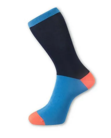 Block Colour Sock in Navy Blue