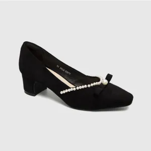 Block Heel Pumps Black