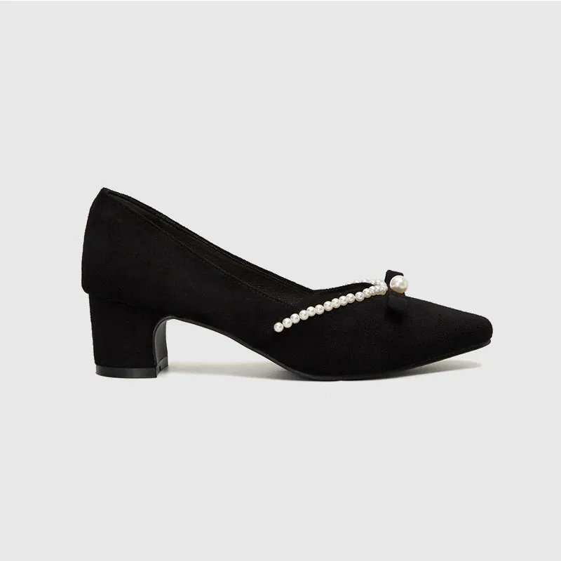 Block Heel Pumps Black