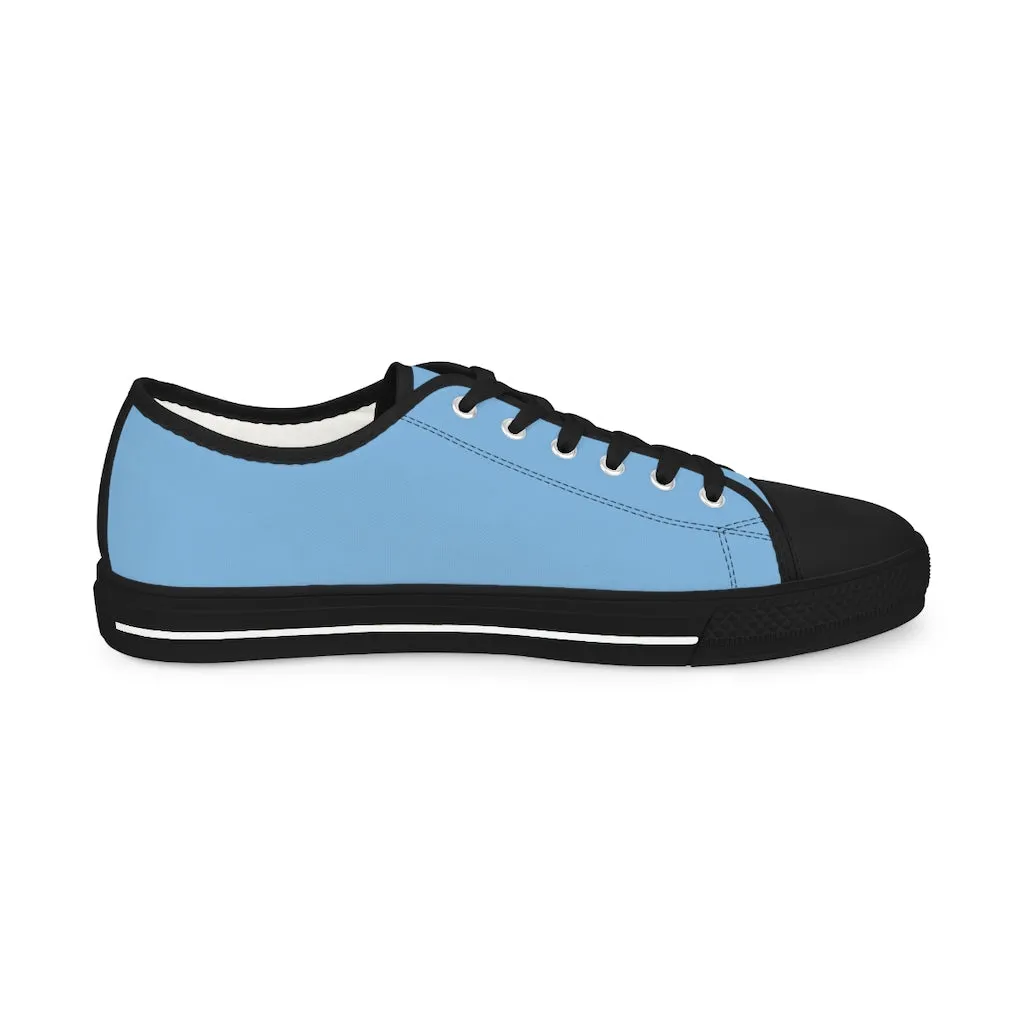 Blue Best Solid Color Sneakers, Best Solid Color Modern Best Men's Low Top Sneakers (US Size: 5-14)