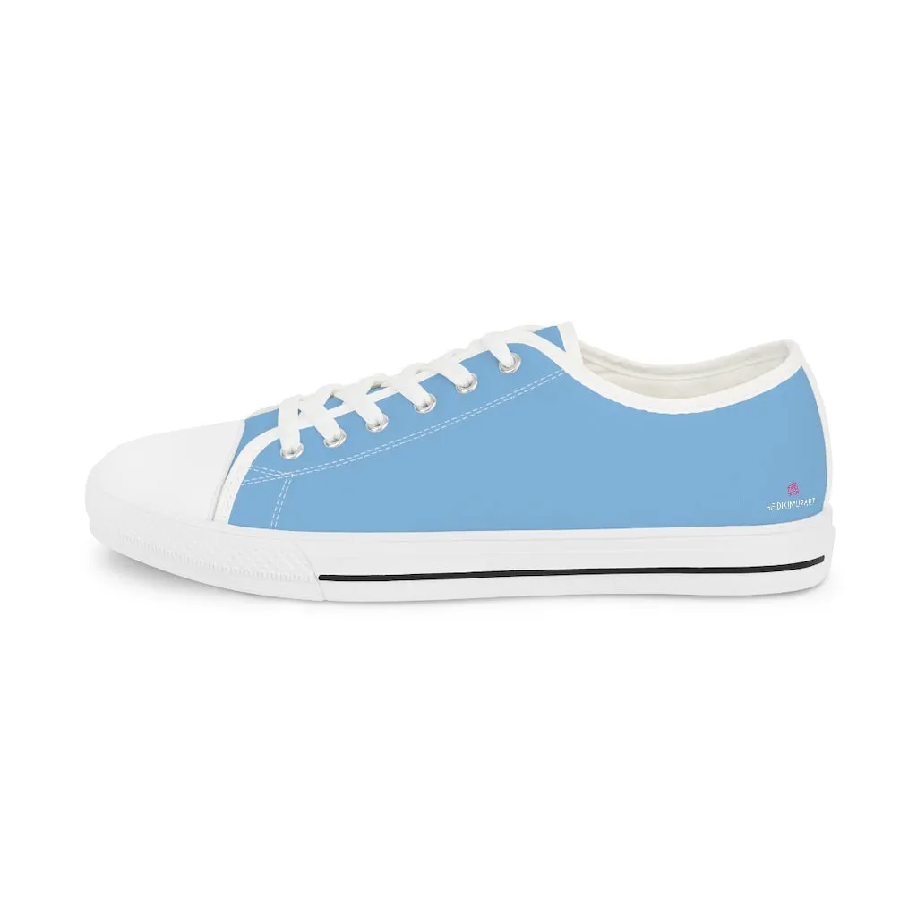 Blue Best Solid Color Sneakers, Best Solid Color Modern Best Men's Low Top Sneakers (US Size: 5-14)