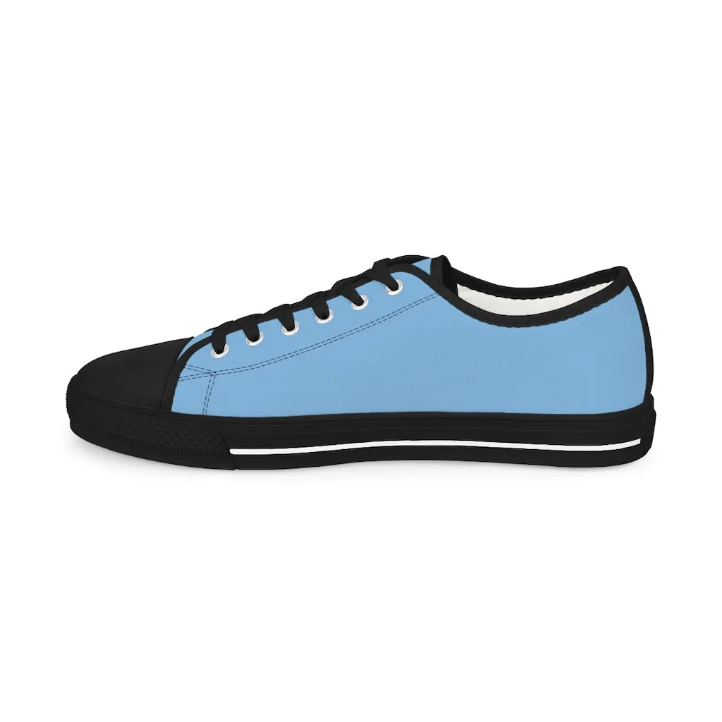 Blue Best Solid Color Sneakers, Best Solid Color Modern Best Men's Low Top Sneakers (US Size: 5-14)