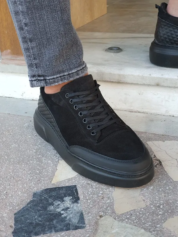 Buy Black High-Top Suede Sneakers by GentWith | Worldwide Shipping