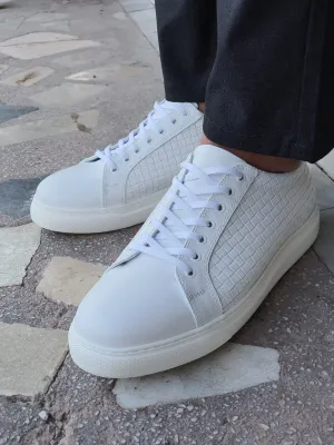 Buy White Low-Top Sneakers by GentWith.com | Worldwide Shipping