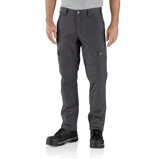 Carhartt Men's Rugged Flex Relaxed Fit Ripstop Cargo Fleece Lined Work Pant | Shadow