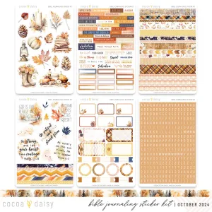 Cozy Season Bible Journaling Sticker Kit October 2024