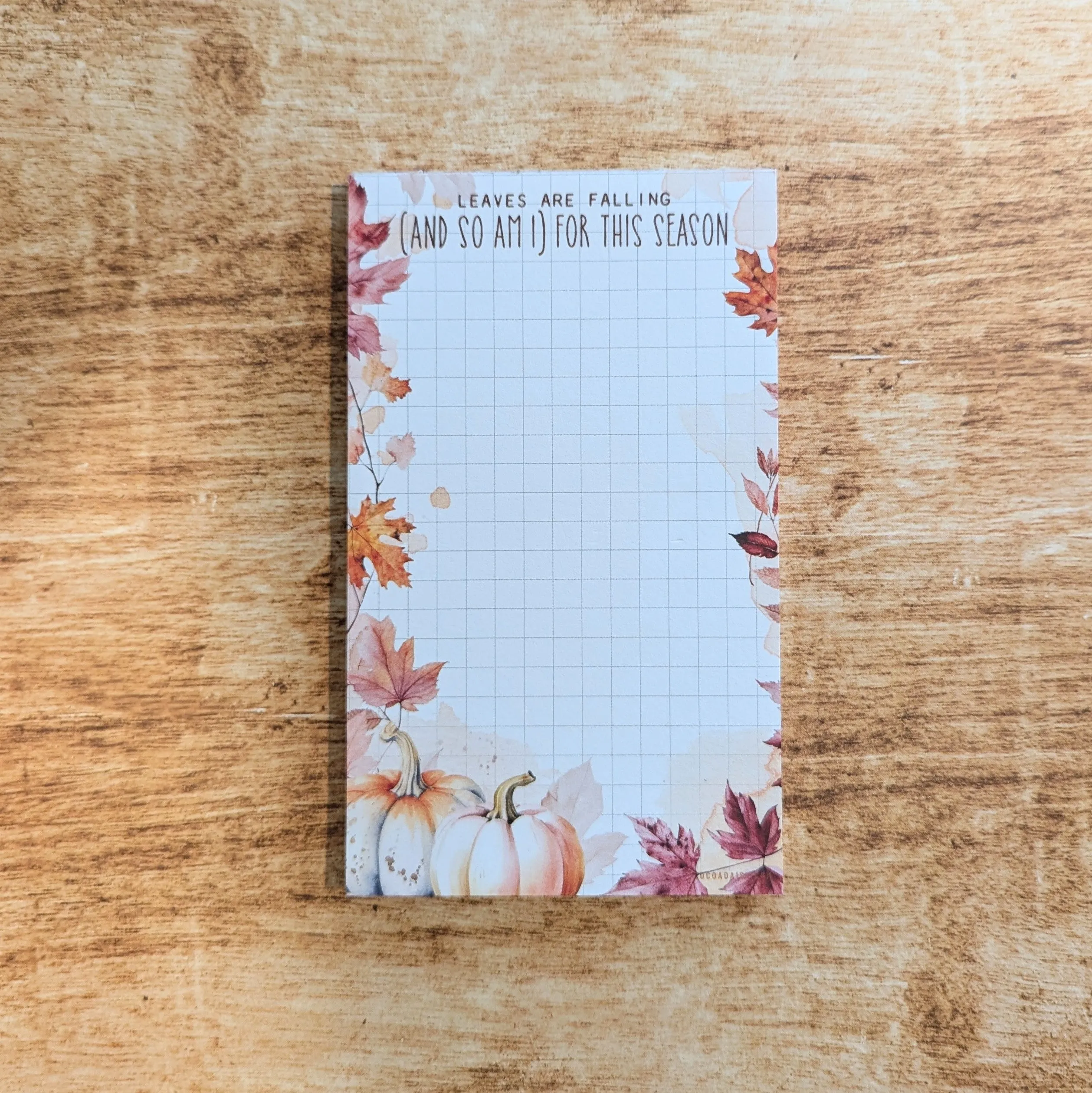 Cozy Season Notepad October 2024