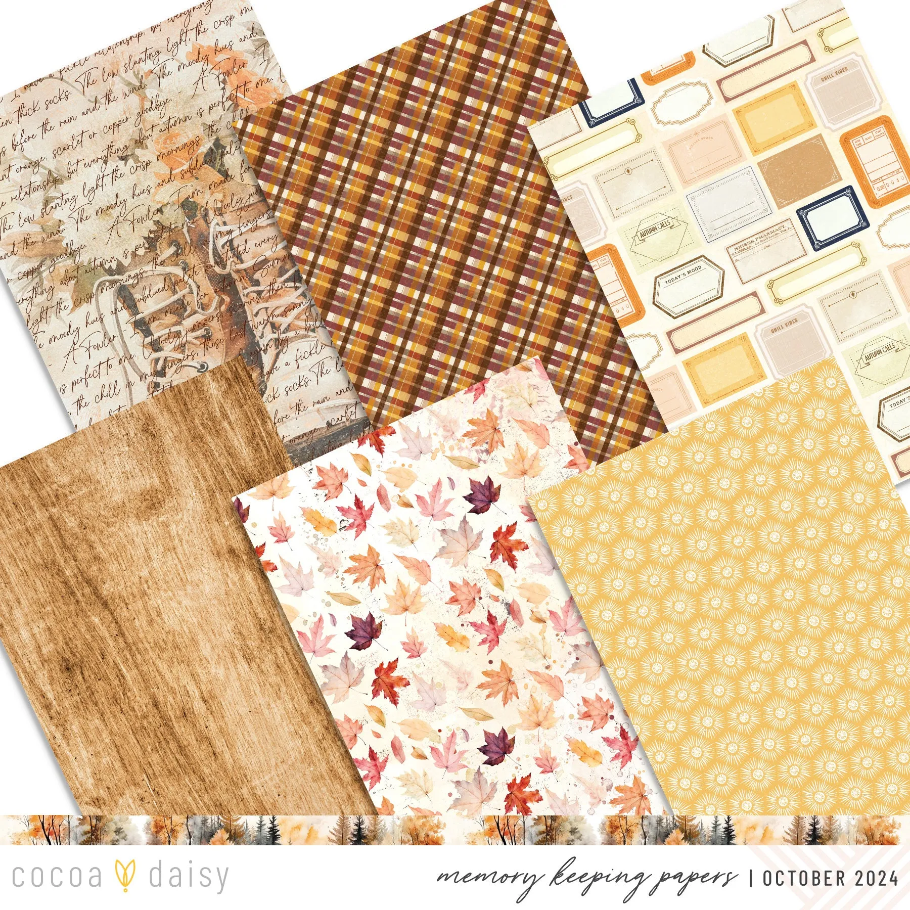 Cozy Season Scrapbooking Kit - Choose Your Add On - October 2024