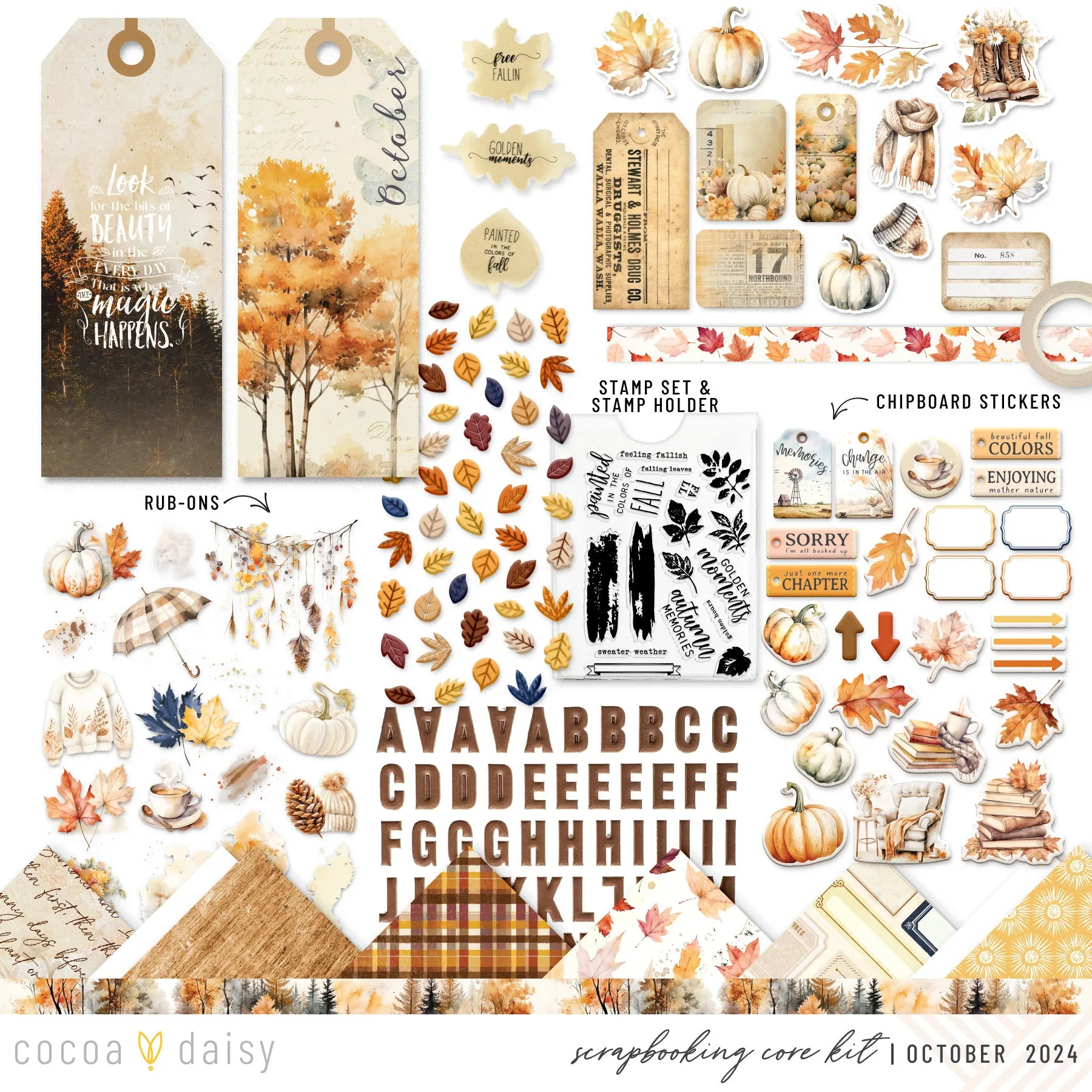 Cozy Season Scrapbooking Kit - Choose Your Add On - October 2024