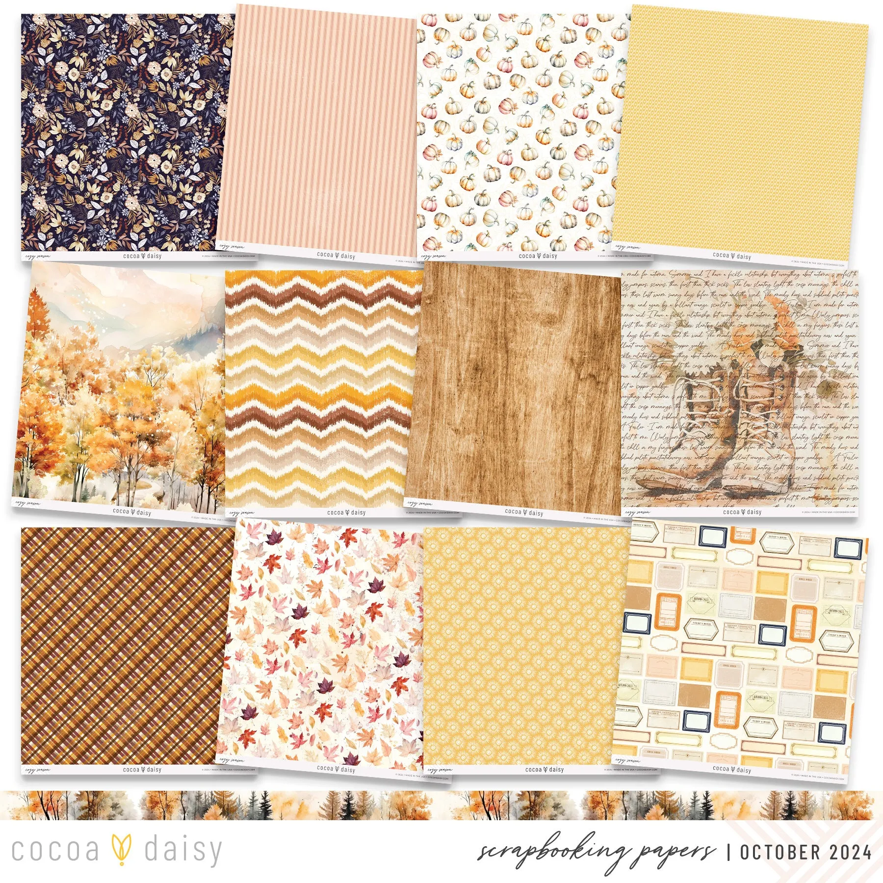 Cozy Season Scrapbooking Kit - Choose Your Add On - October 2024