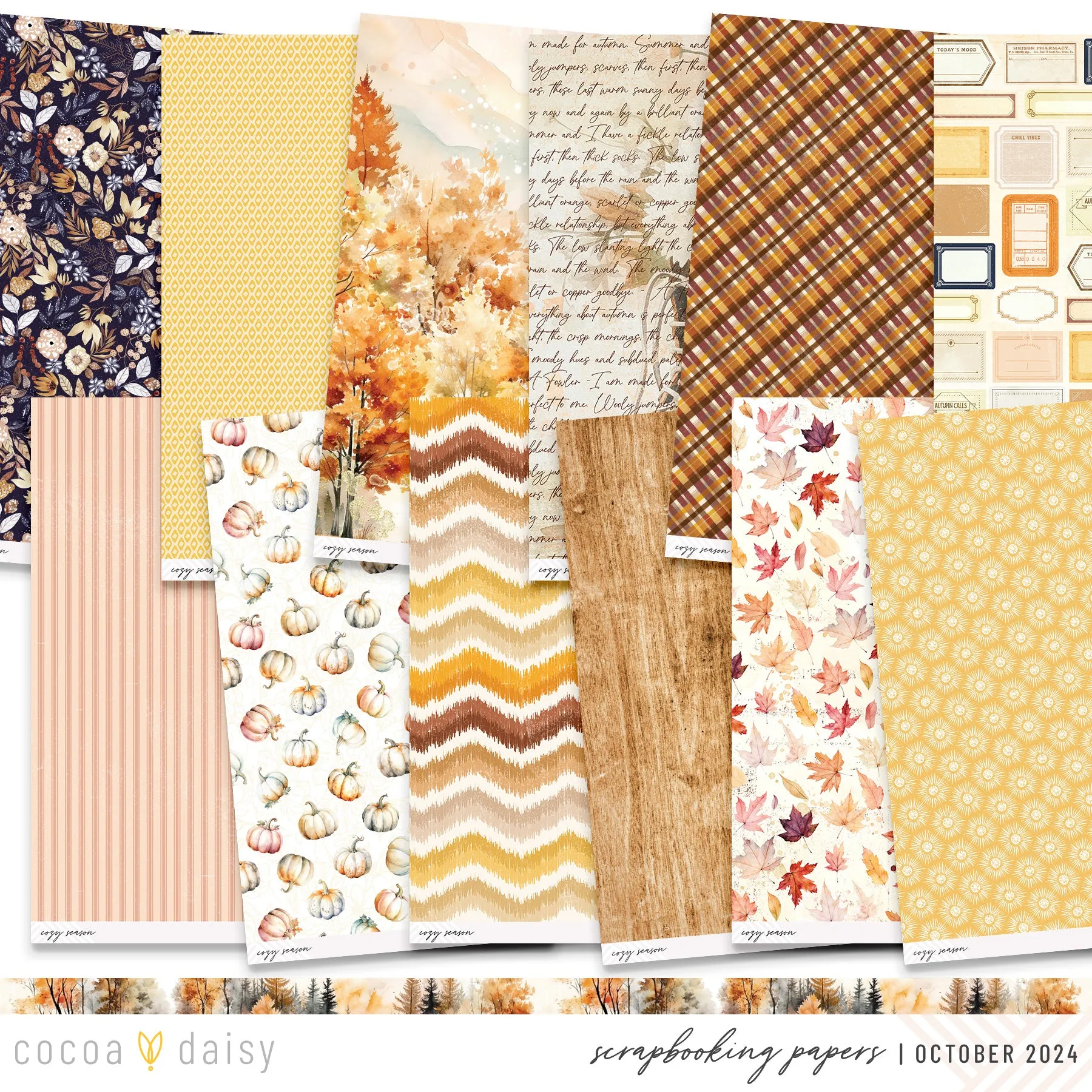 Cozy Season Scrapbooking Kit - Choose Your Add On - October 2024