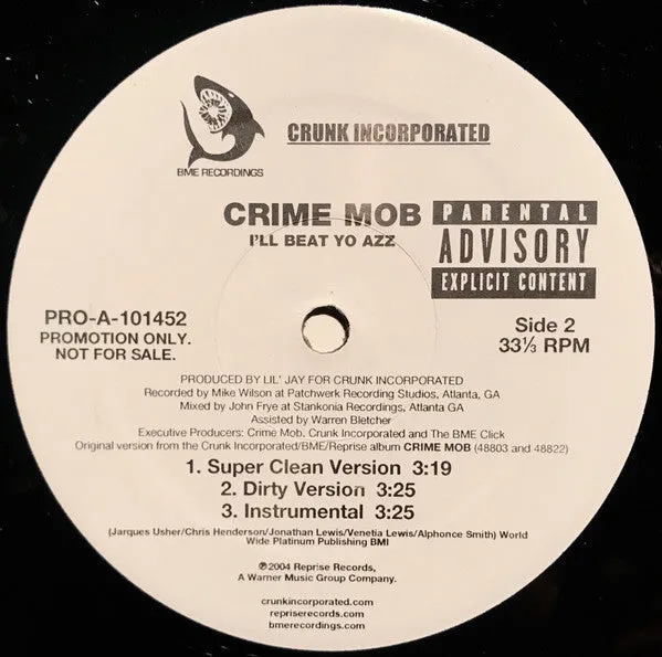 Crime Mob Featuring Miss Aisha - Stilletos (Pumps) (12", Promo) (VG )