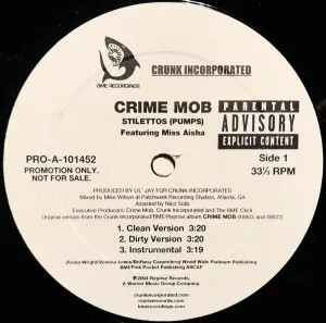 Crime Mob Featuring Miss Aisha - Stilletos (Pumps) (12", Promo) (VG )