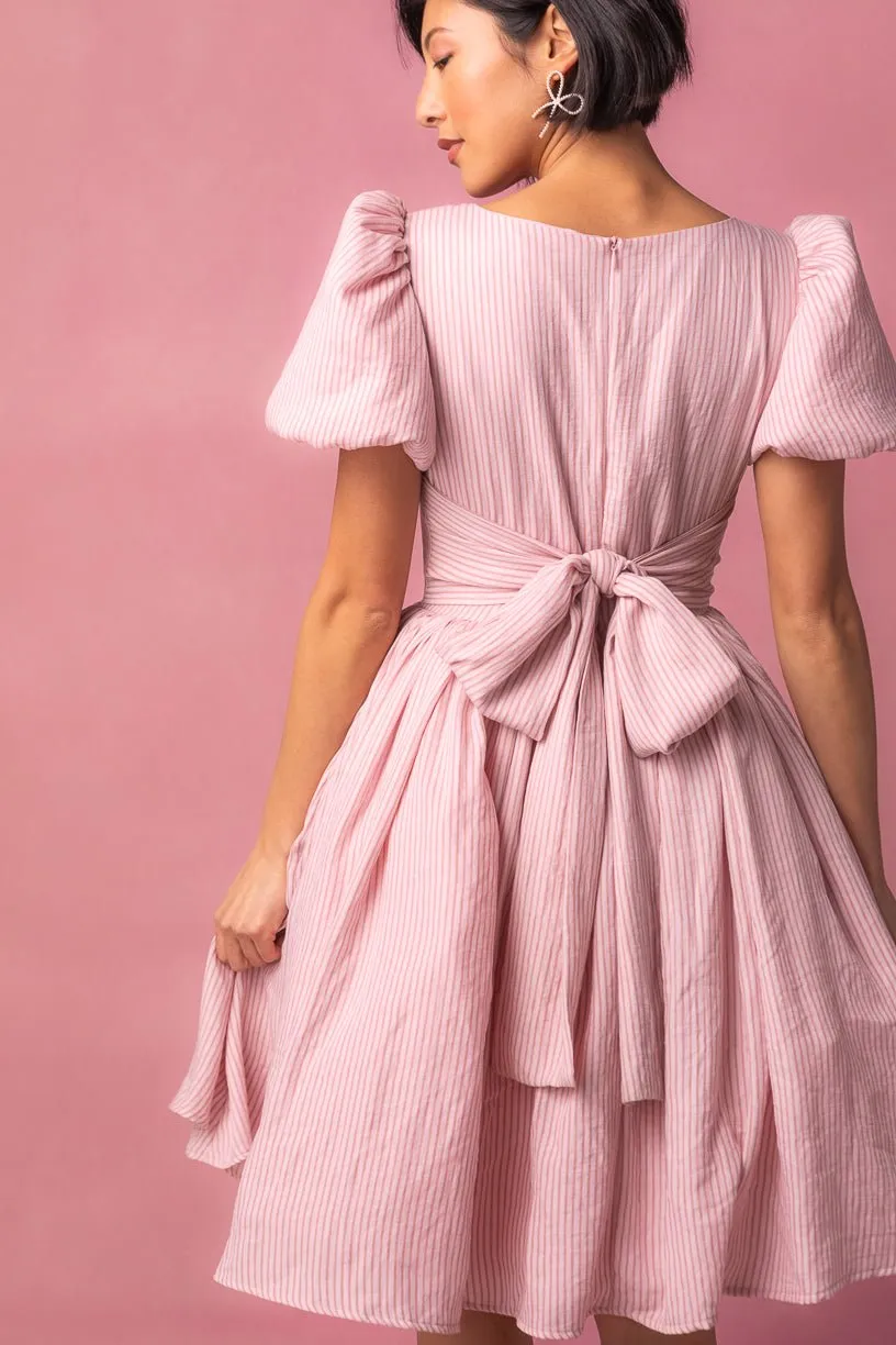 Cupcake Dress in Pink Stripe - FINAL SALE