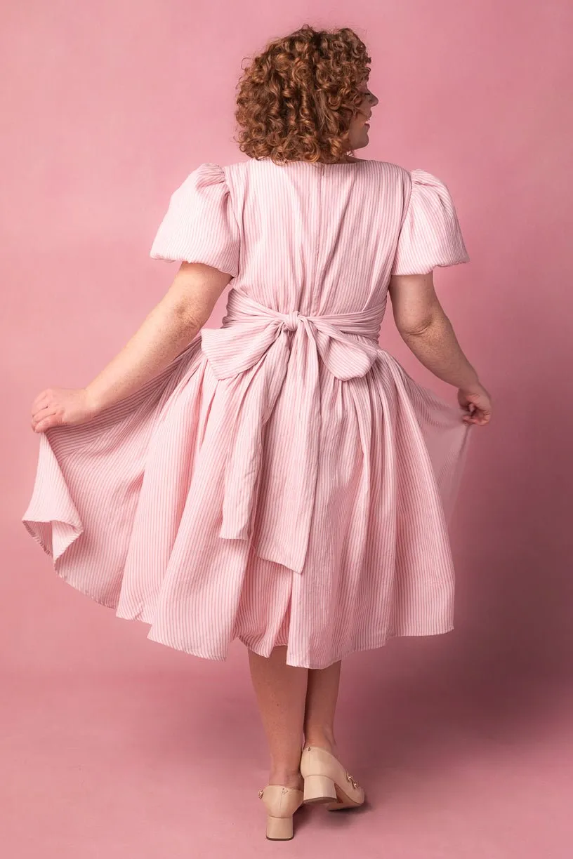 Cupcake Dress in Pink Stripe - FINAL SALE