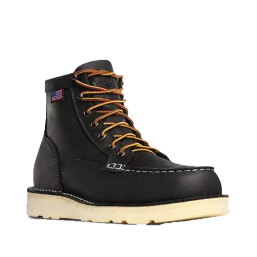 Danner Men's Bull Run Black 6 Inch Moc Steel Toe Work Boots 15569