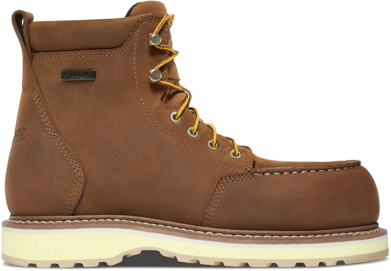 Danner Womens Cedar River Moc Toe 6in AL Brown Leather Work Boots