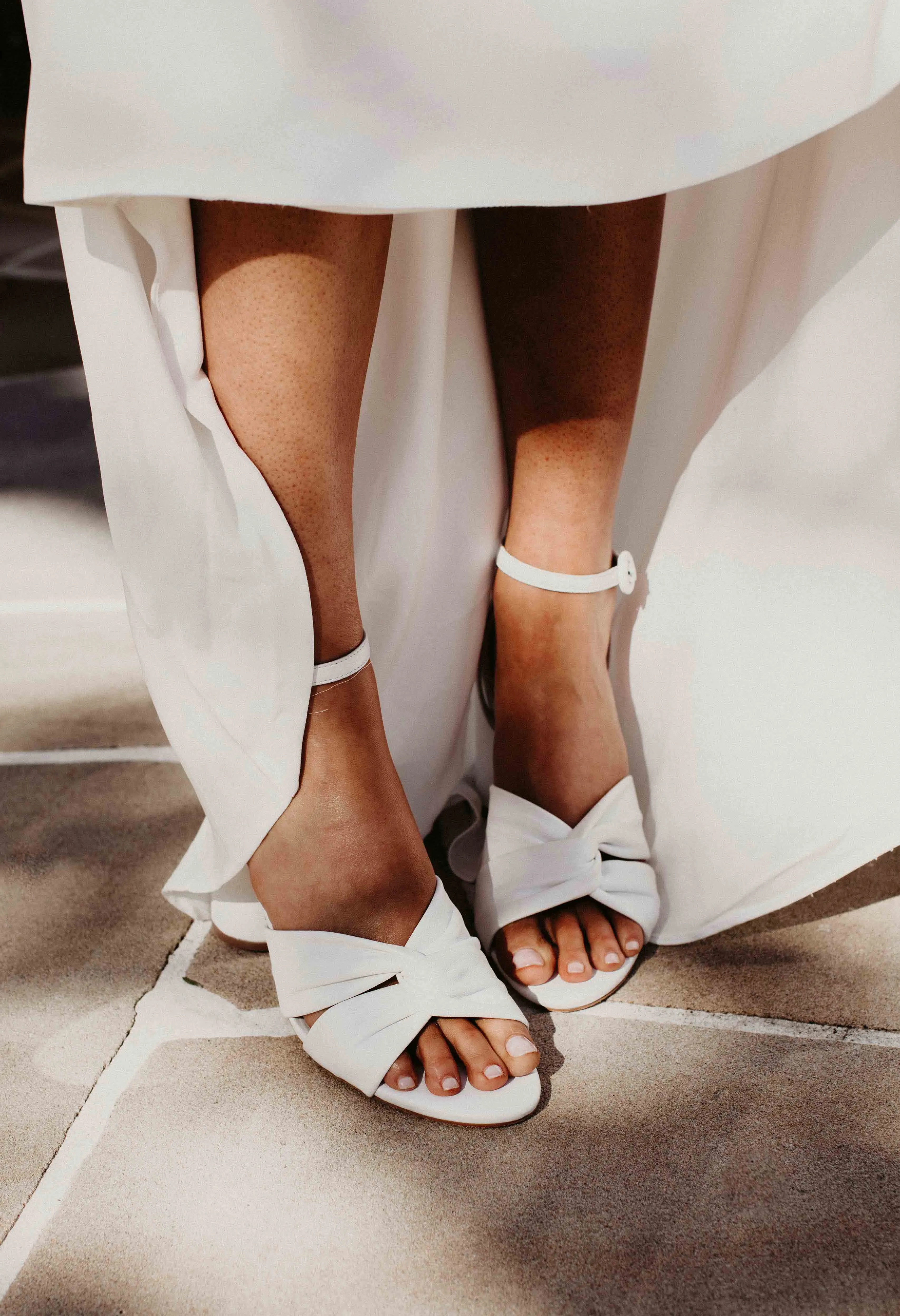 DESTINY - IVORY LEATHER WEDDING SANDALS