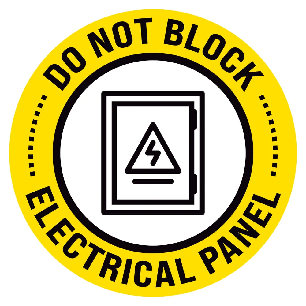 Do Not Block Electrical Panel Floor Decal