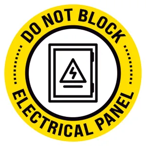 Do Not Block Electrical Panel Floor Decal