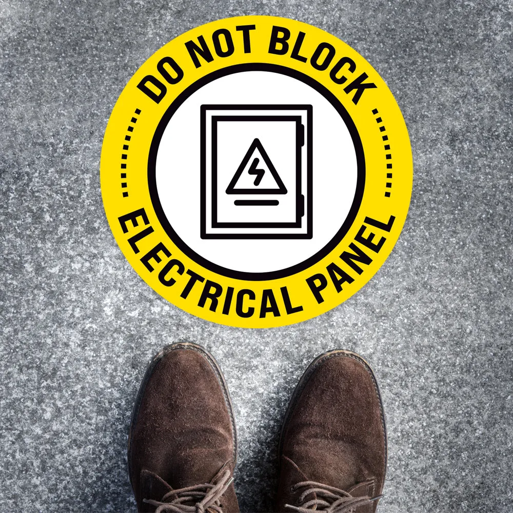 Do Not Block Electrical Panel Floor Decal